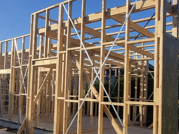 Home in early stages of being constructed