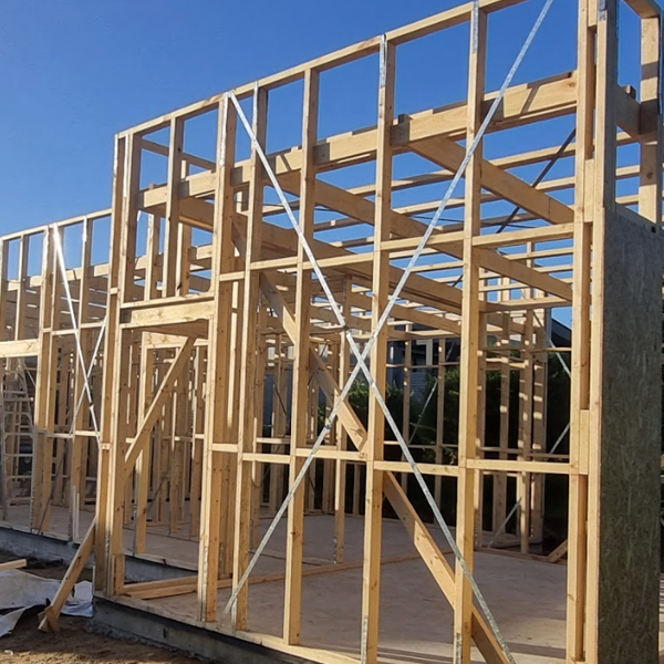 Home in early stages of being constructed