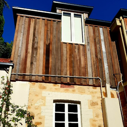 Custom cladding on exterior of house
